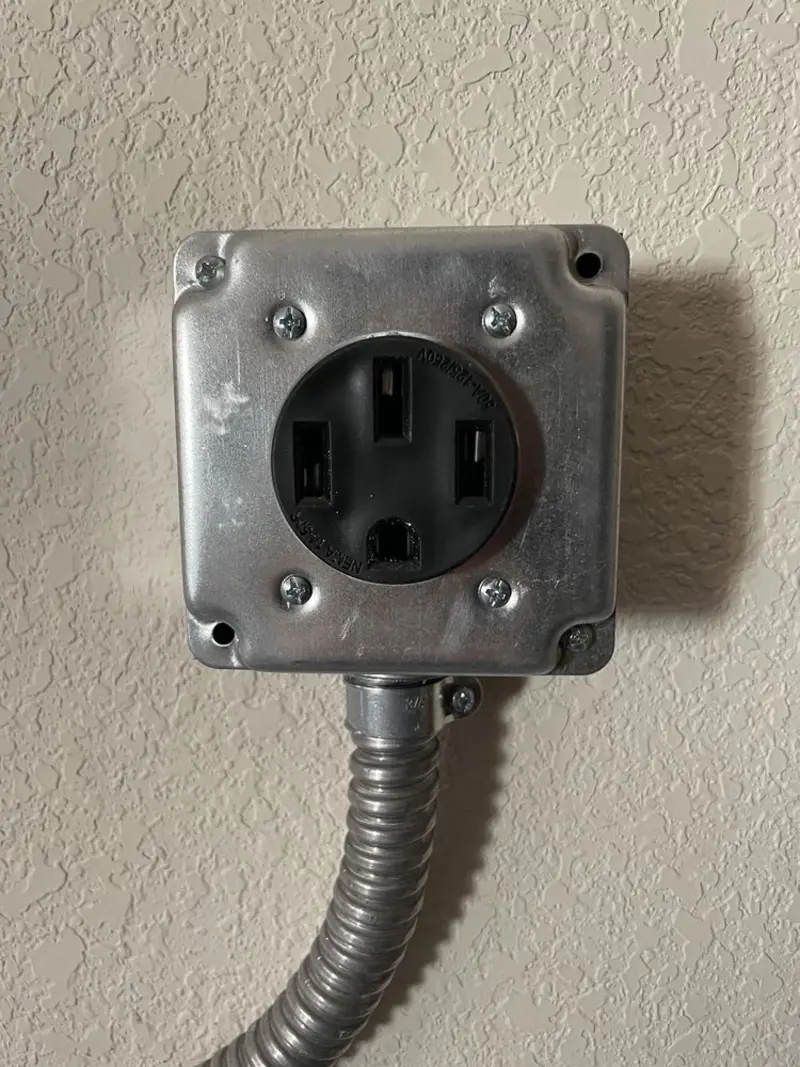 NEMA 14-50 outlet installed for Electrical Panel Upgrade in Duarte